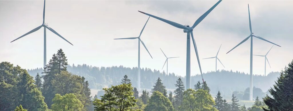 Windenergieanlagen in der Landschaft