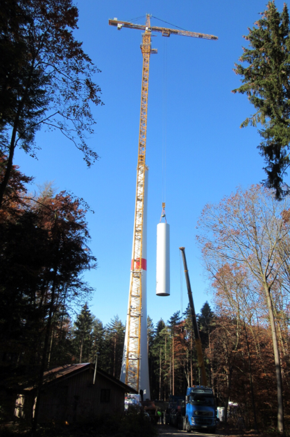 Windanlage, die gebaut wird